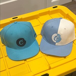 Men's Two-Tone Blue and White Caps